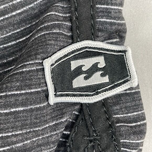 Billabong Swim Trunks Board Shorts Men’s 38 Black White Striped Skater Grunge - Picture 3 of 16